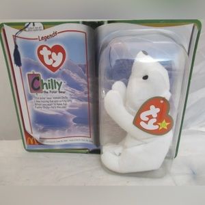 McDonalds TY Teenie Beanie Babies CHILLI the Polar Bear 2000 5"...NEW